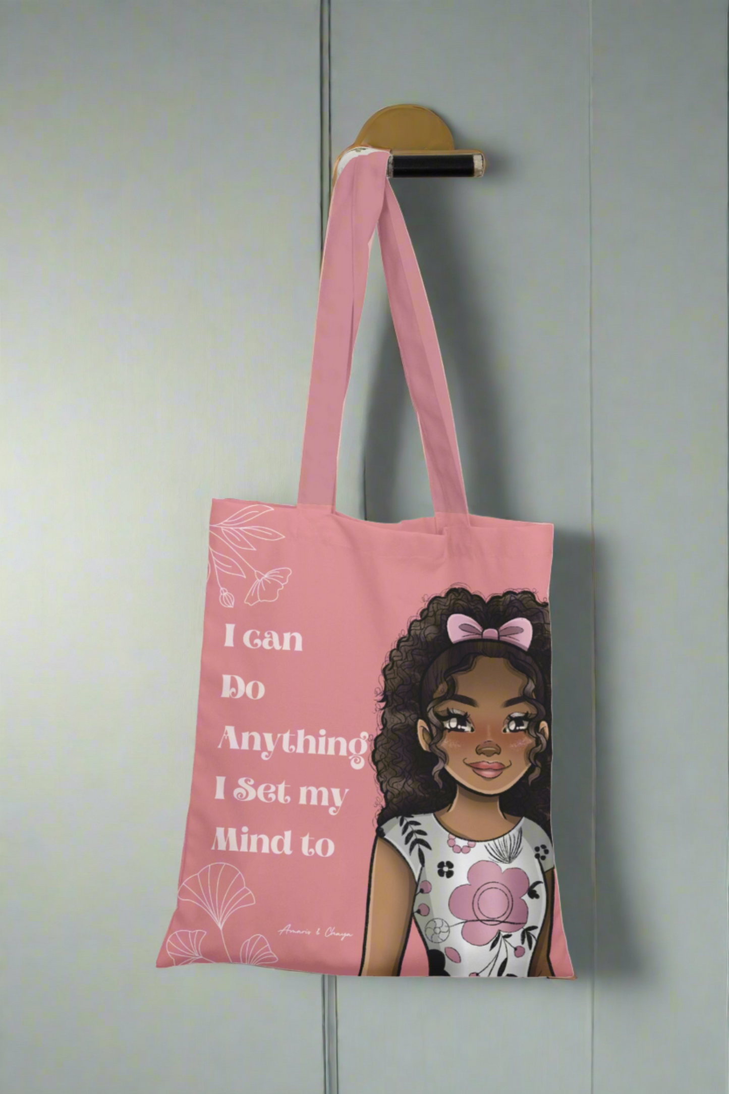 Pink Tote Bag - I can do anything - Chaya