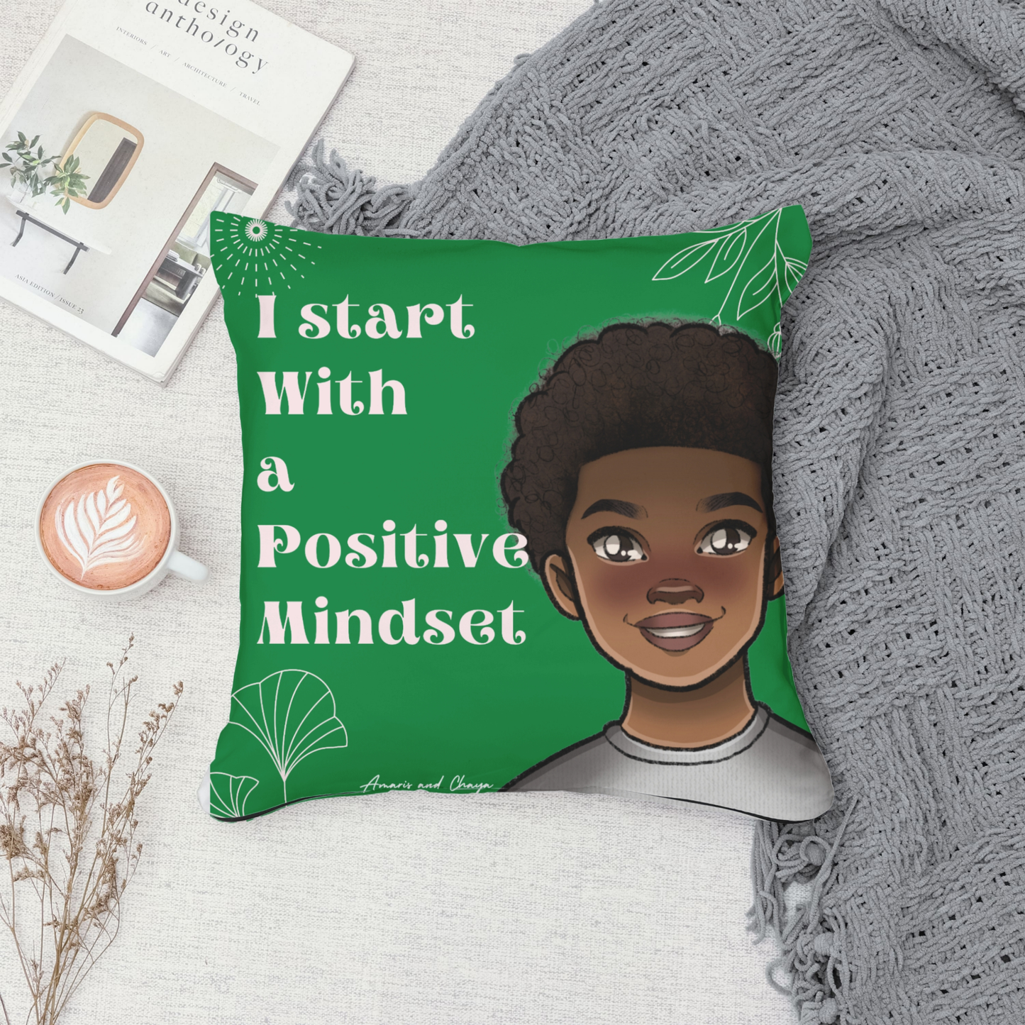Positive Mindset Affirmation Cushion- Kobe