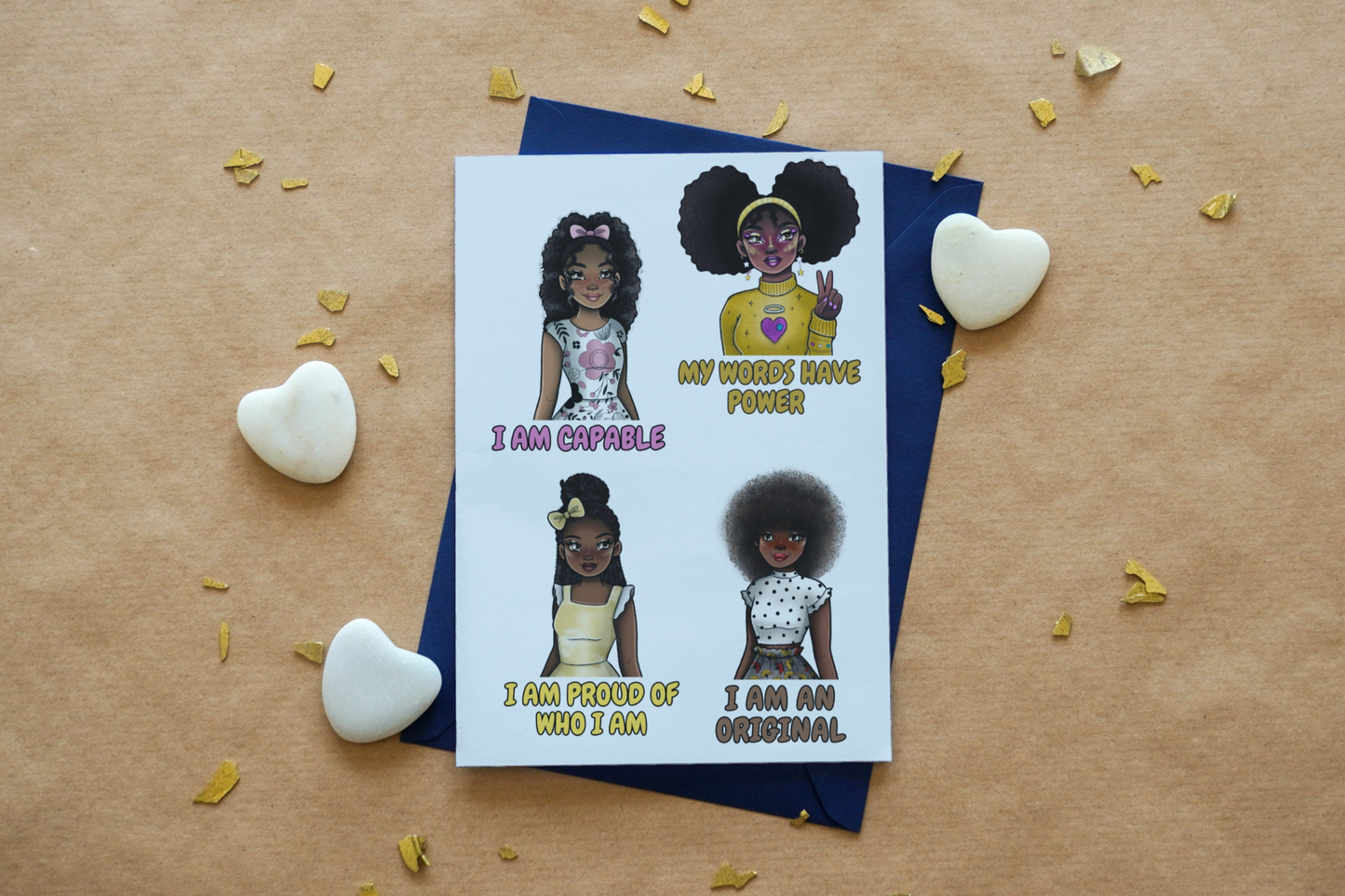 Affirmations Sticker Horizontal Sheets (Words & Characters)