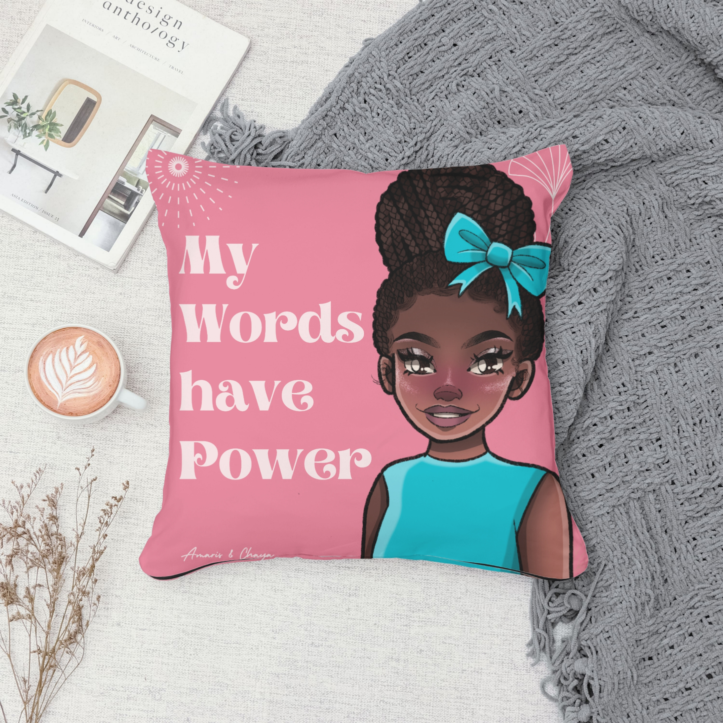 My Words have Power Affirmation Cushion- Plush Ama