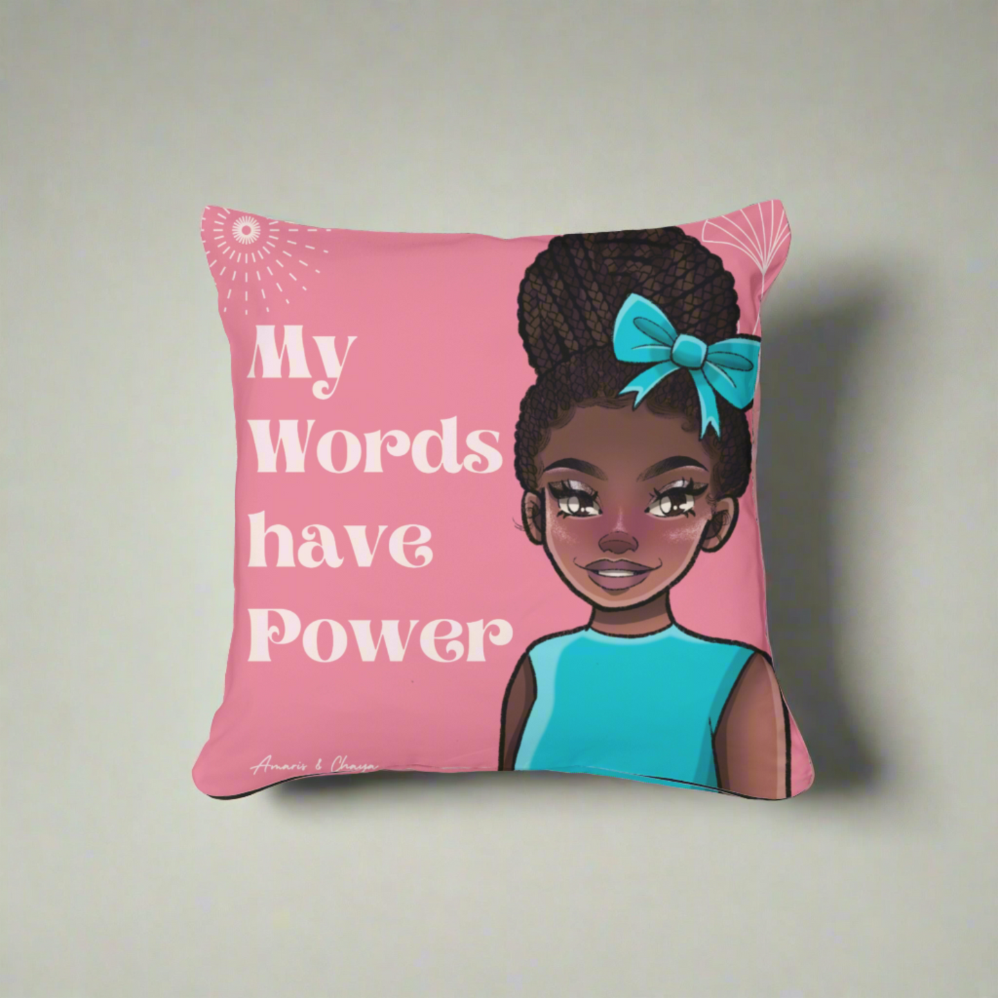 My Words have Power Affirmation Cushion- Plush Ama