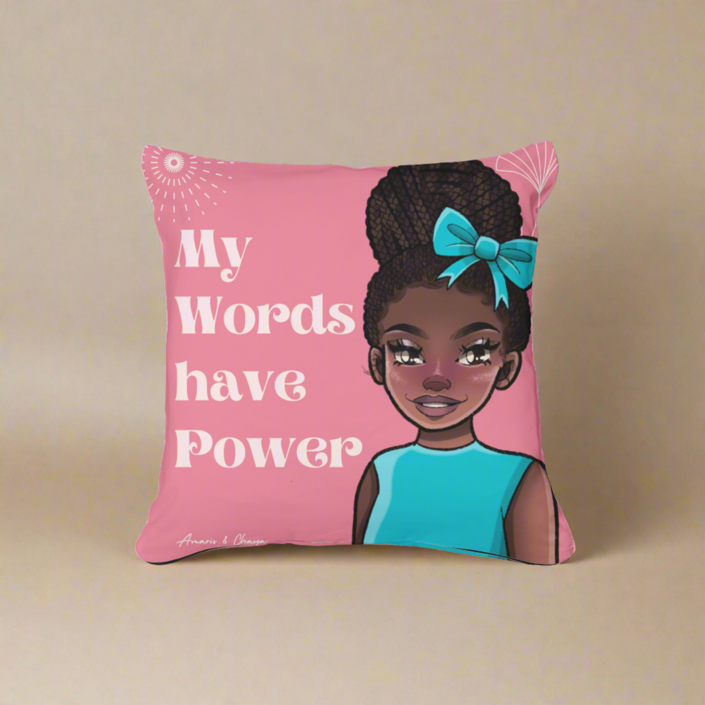 My Words have Power Affirmation Cushion- Plush Ama