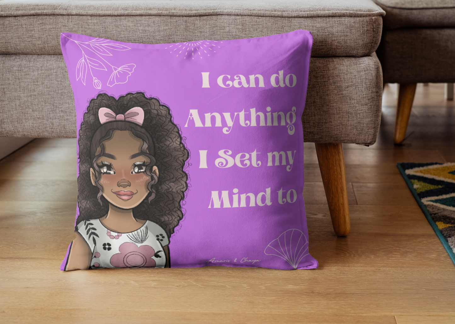 I can do Anything Affirmation Cushion- Chaya