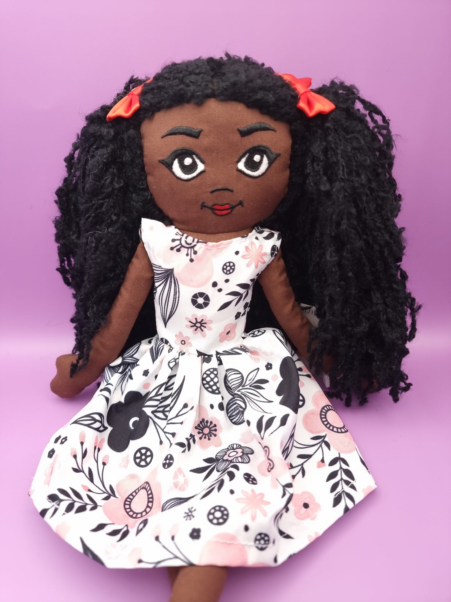 Amaris Handmade Fabric Doll - Flower Dress
