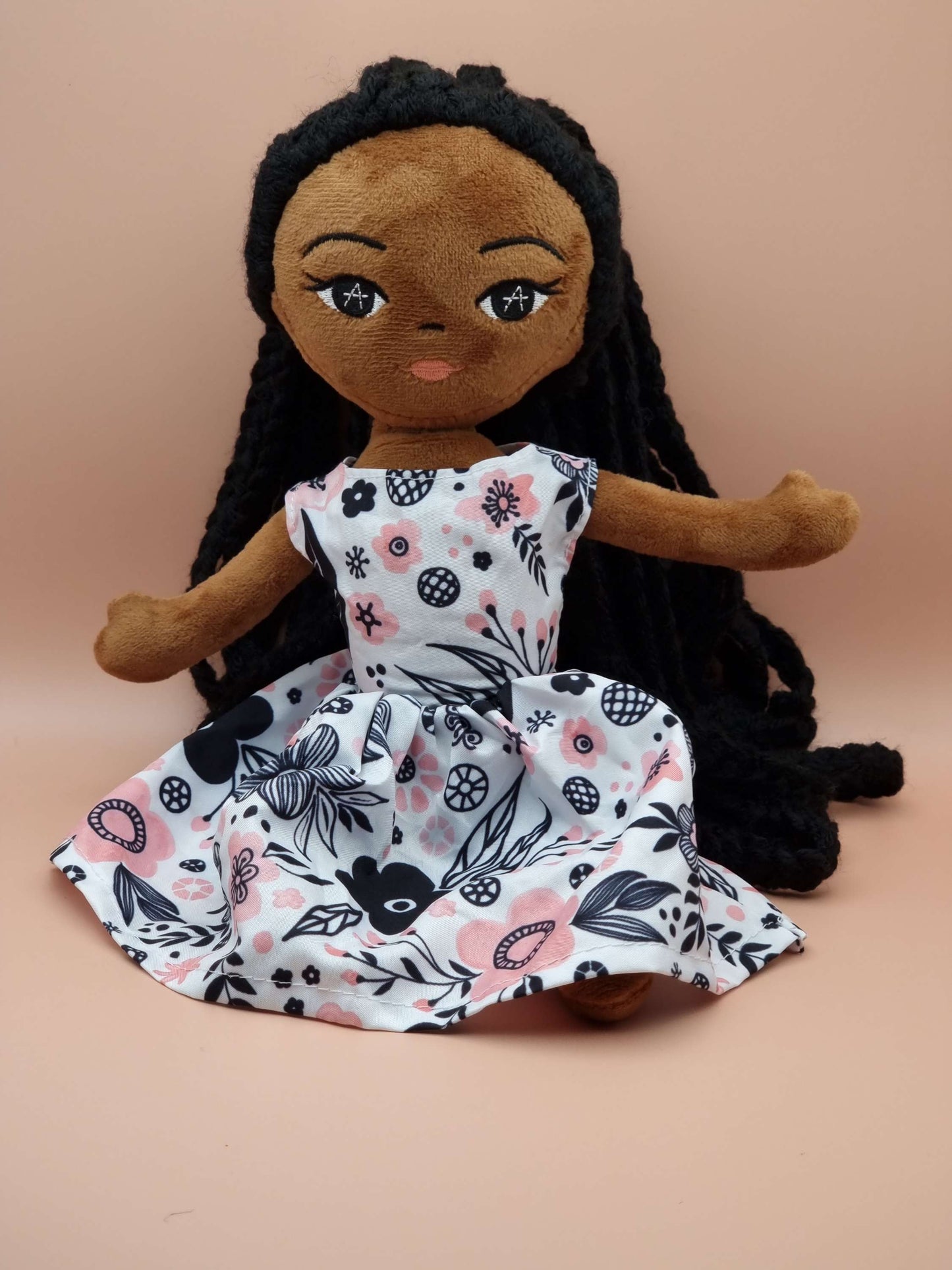 Plush Ama Handmade Doll - flower dress