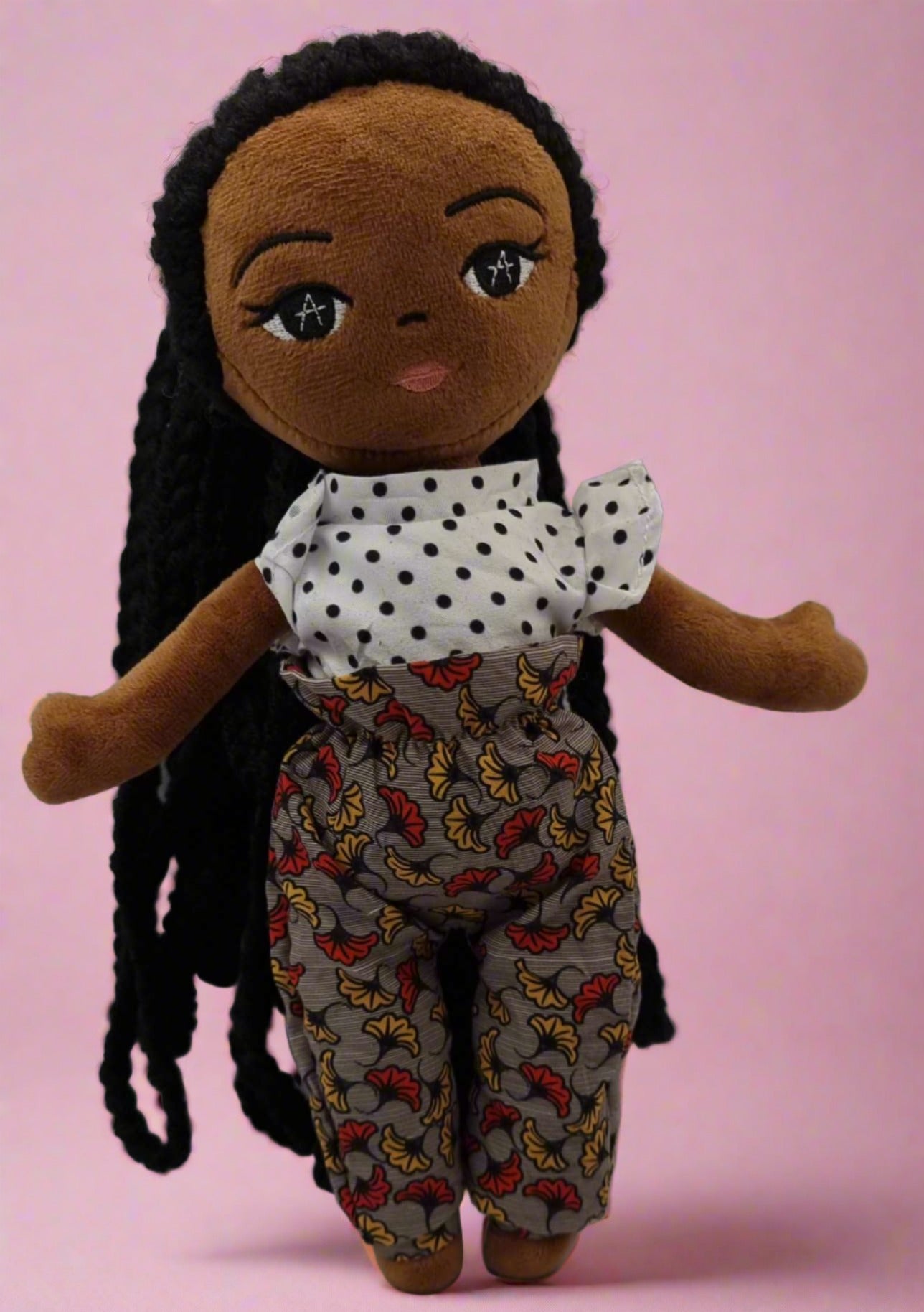 Plush Ama Black Girl Doll - High waisted Trousers