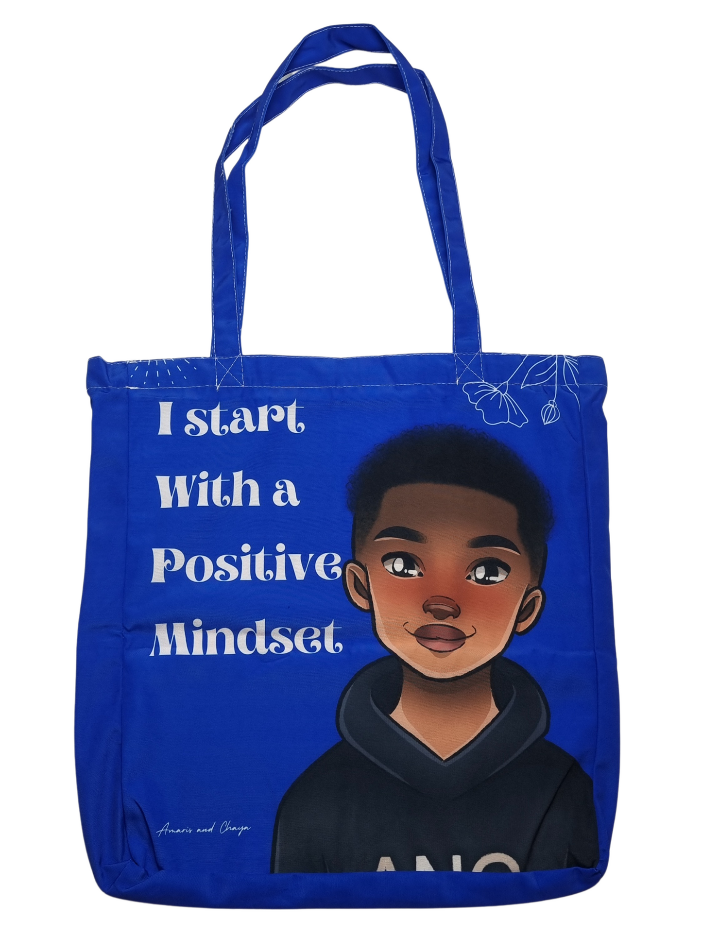 Blue Tote Bag - Positive mindset - RJ