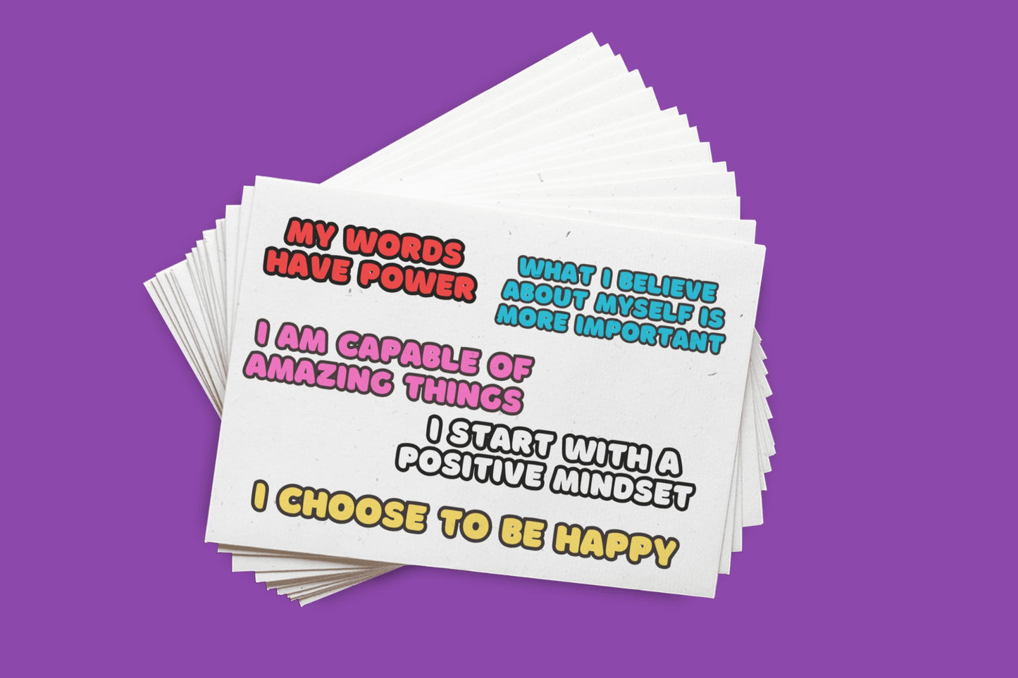 Affirmations Sticker Sheets (Words only)