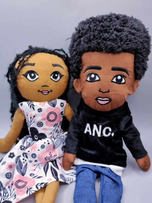 Chaya and RJ Fabric Dolls Set