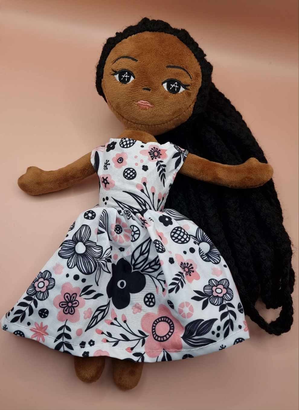 Plush Ama Handmade Doll - flower dress