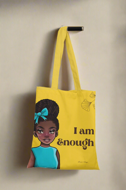 I am Enough Tote bag- Plush Ama