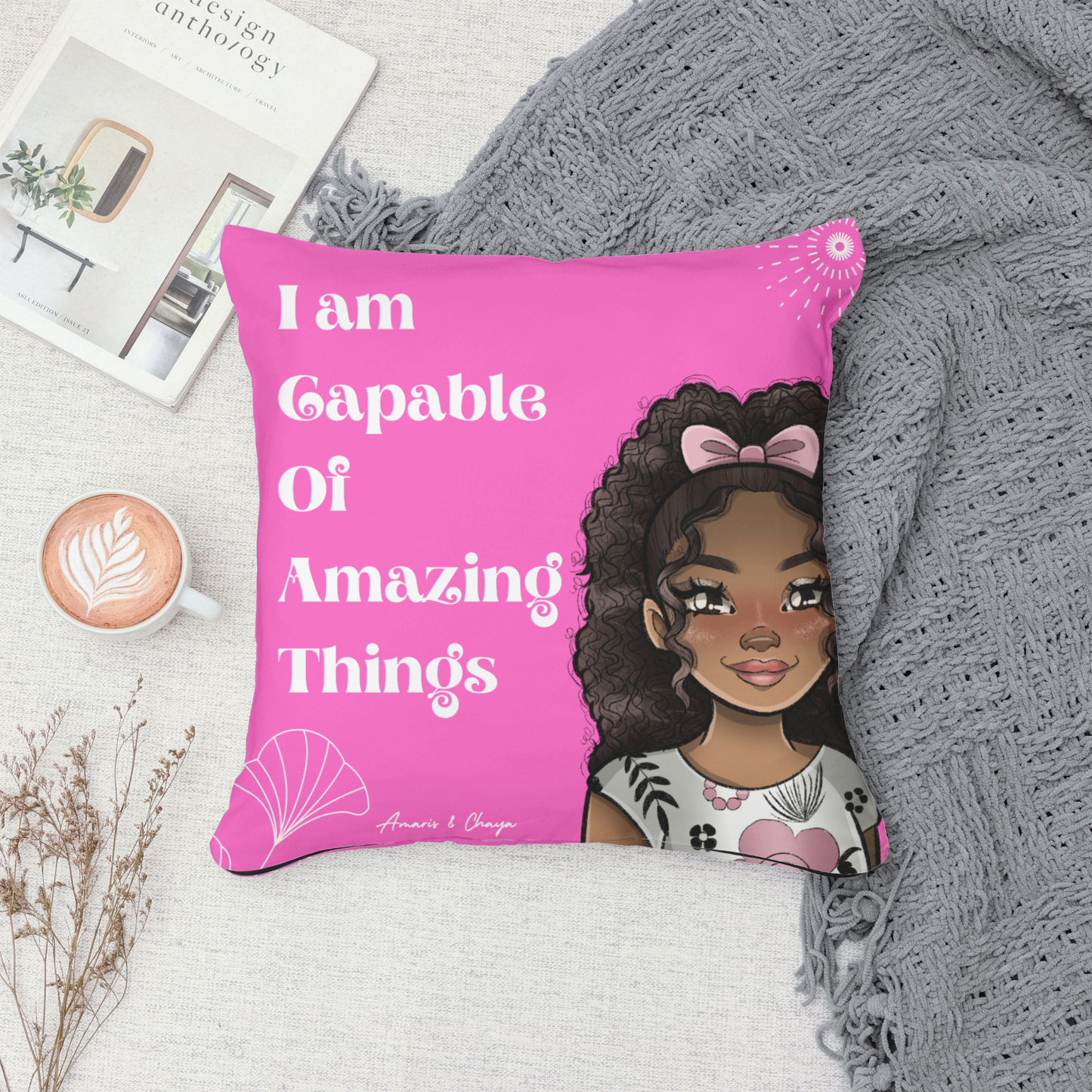 I am Capable Affirmation Cushion- Chaya