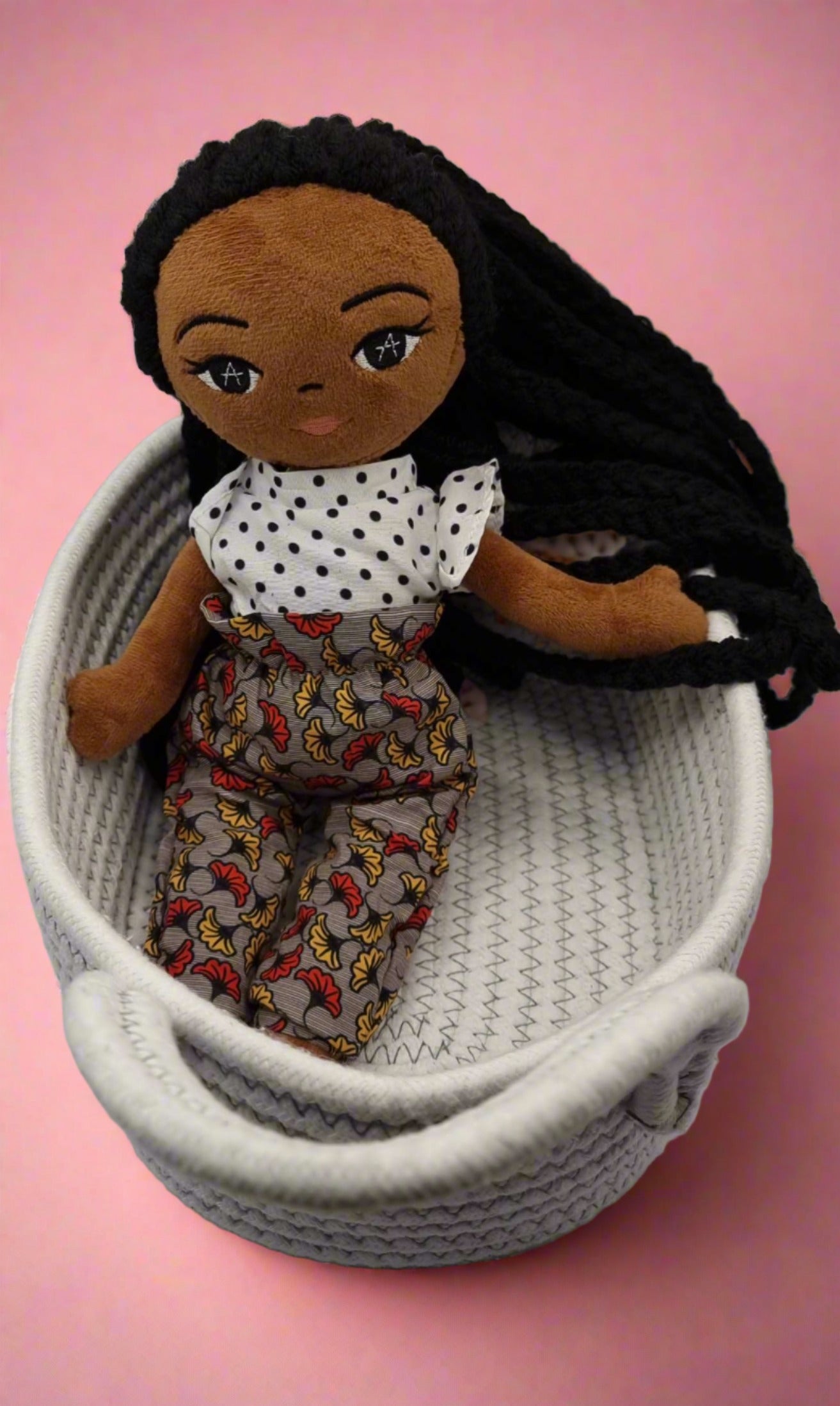Plush Ama Black Girl Doll - High waisted Trousers