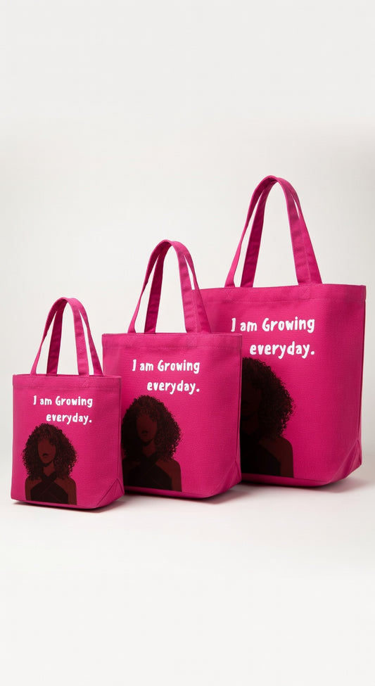 I am Growing Everyday Carry-All Tote Bag (wide Base)