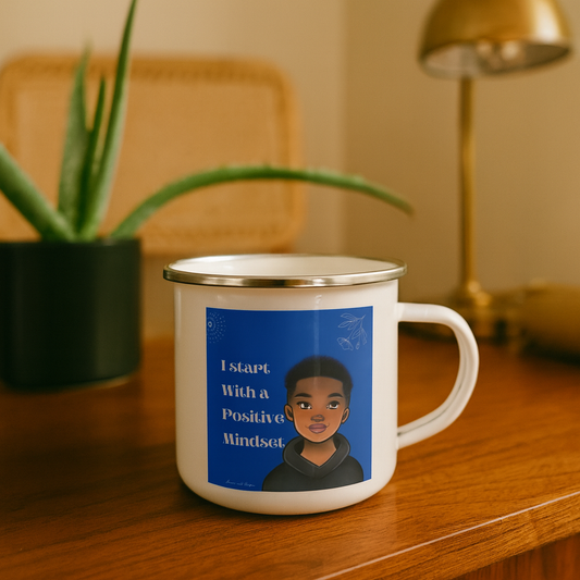 RJ Positive Mindset Enamel Mug