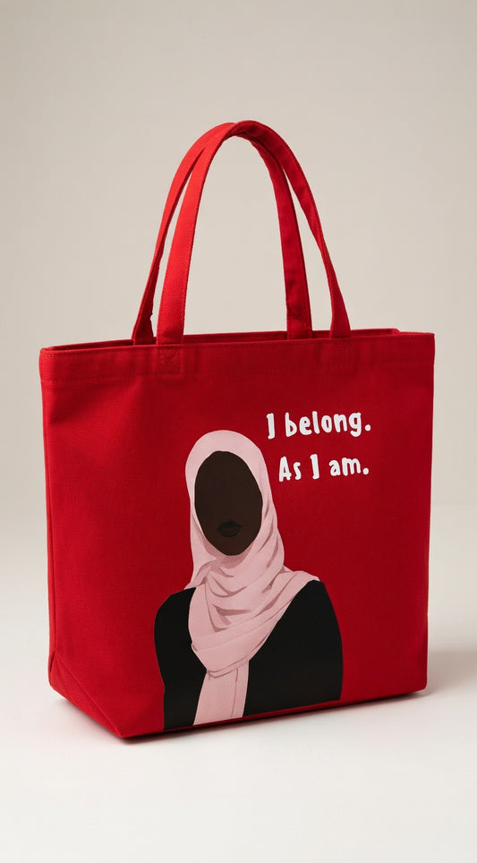 I belong as I am Carry-All Tote Bag (wide Base)