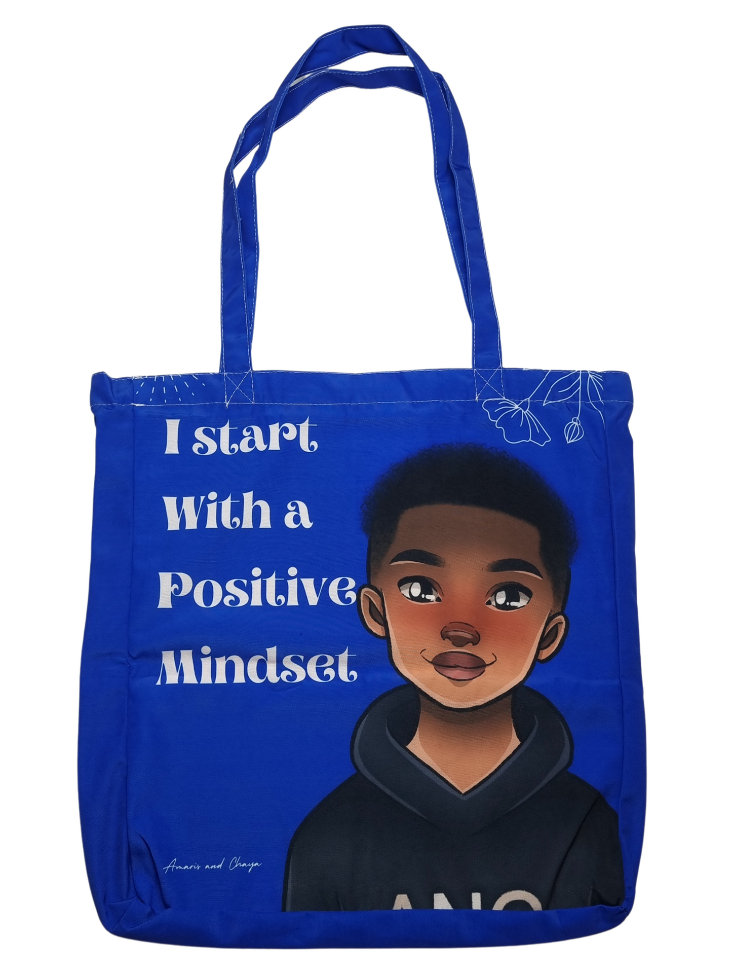 Blue Tote Bag -  Positive mindset - RJ