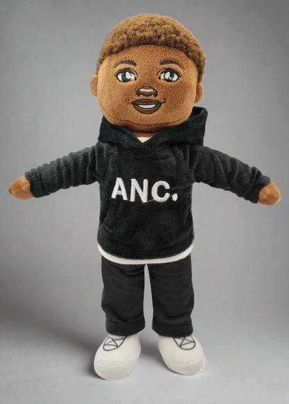 Amaris and Chaya's Kobe boy Doll in a Hoodie