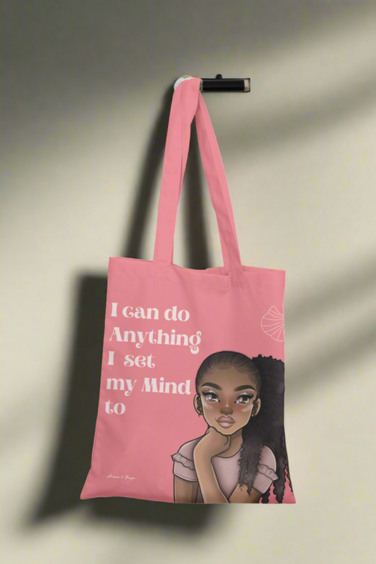 I can do anything pink tote bag - Kinaya