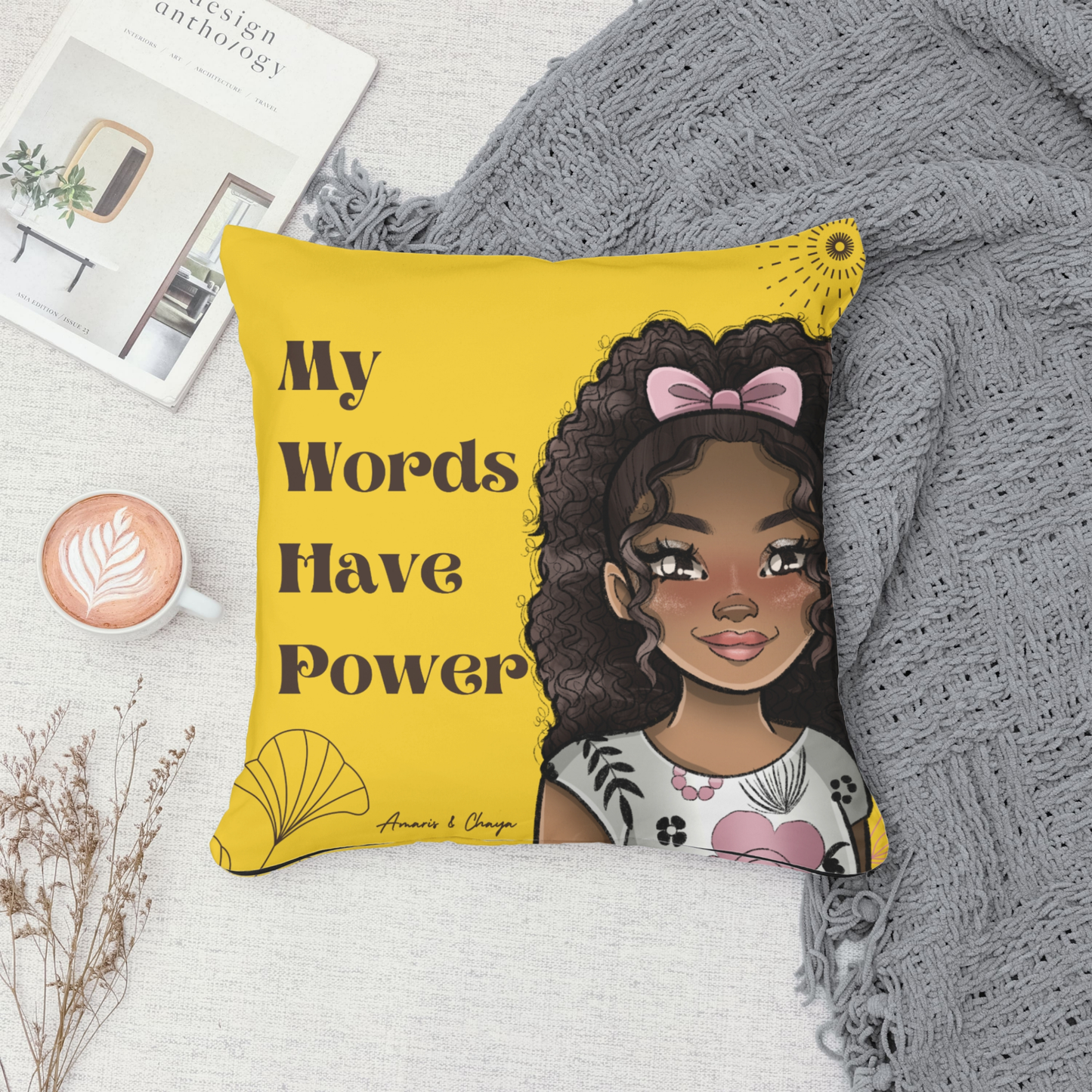 My Words have Power Affirmation Cushion - Chaya