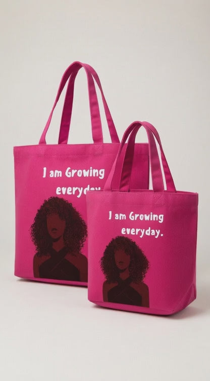 I am Growing Everyday Carry-All Tote Bag (wide Base)
