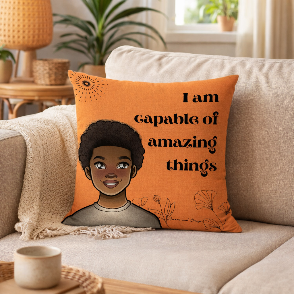I am Capable Affirmation Cushion- Kobe