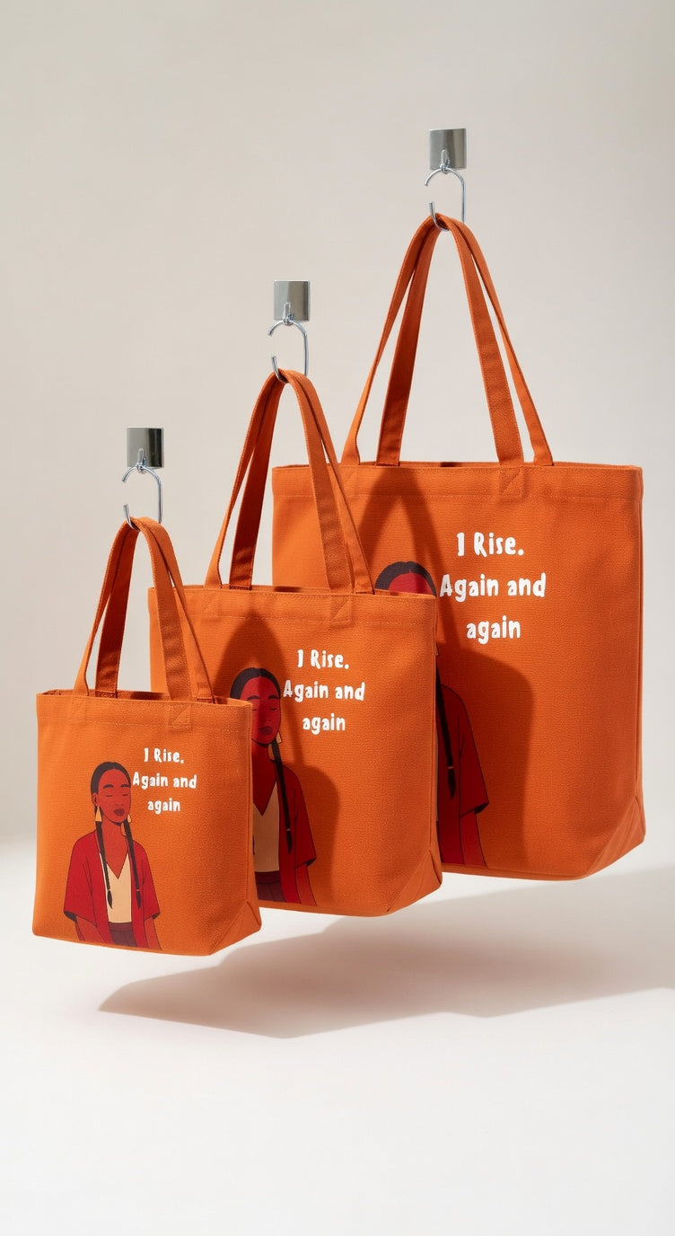 I Rise again and again Carry-All Tote Bag (wide Base)