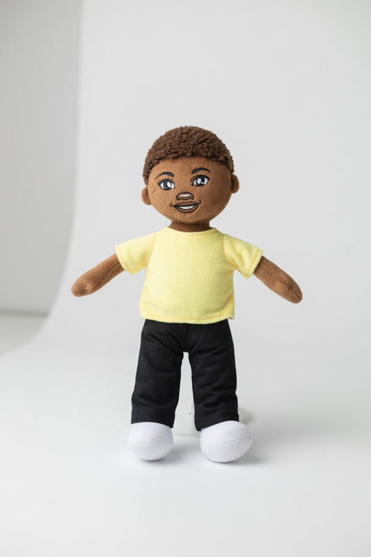 Kobe Inclusive Plush Doll – Soft Affirmation Doll for Children