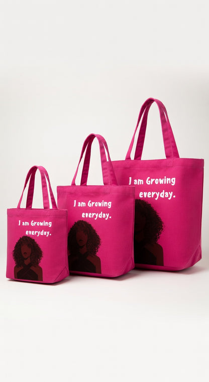 I am Growing Everyday Carry-All Tote Bag (wide Base)