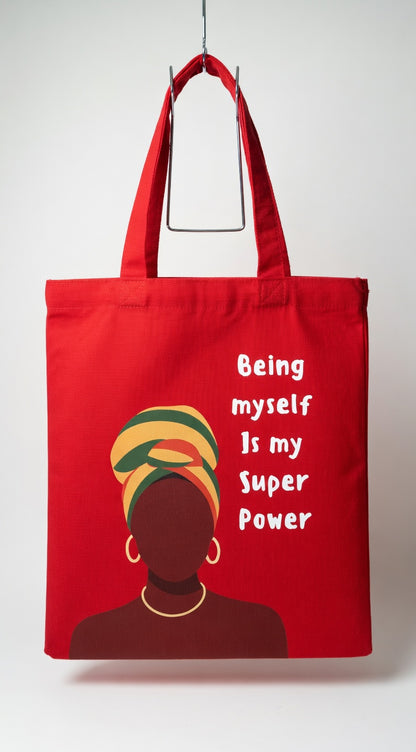 Being Myself is my Superpower Tote Bag