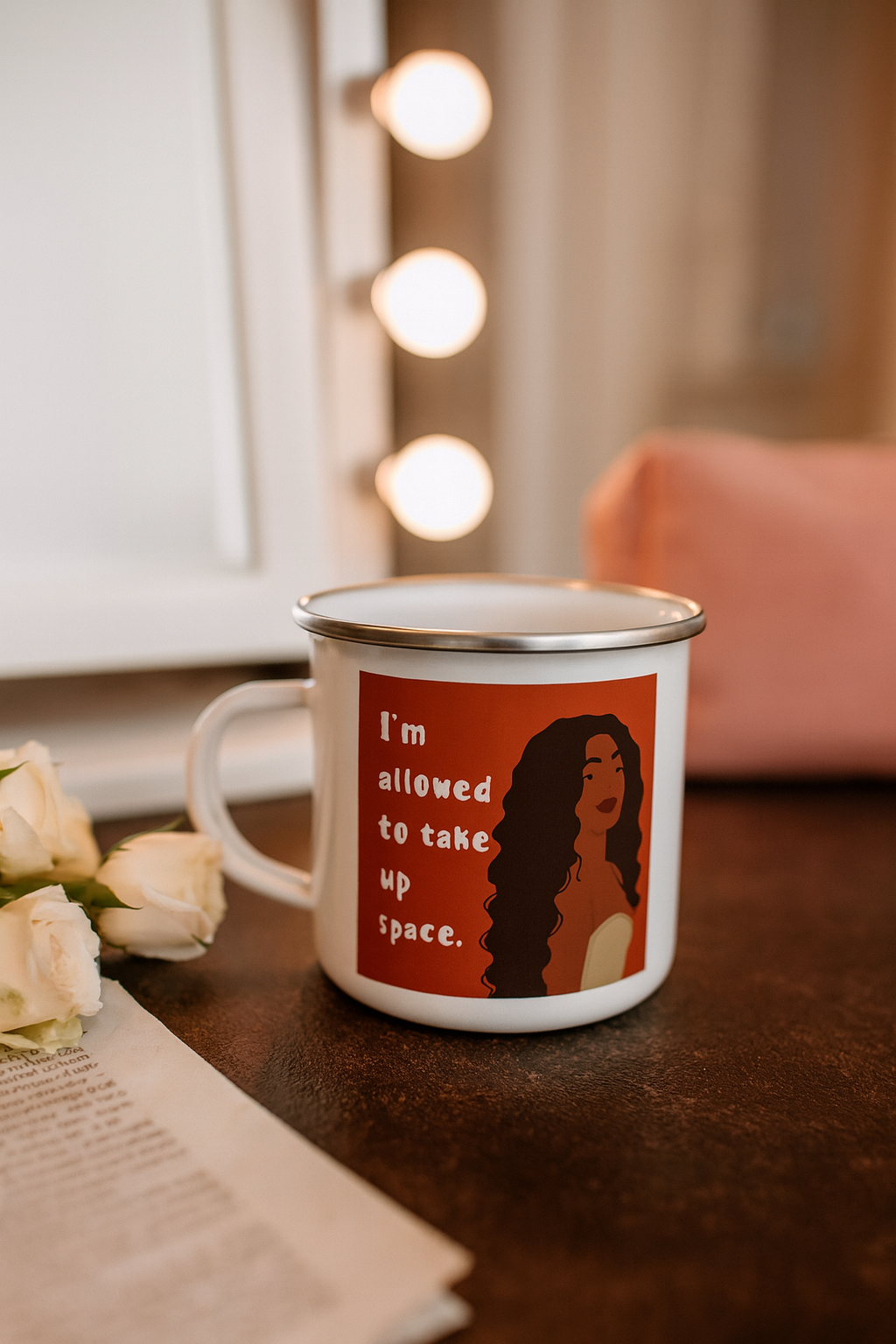 Take Space Affirmation Enamel Mug