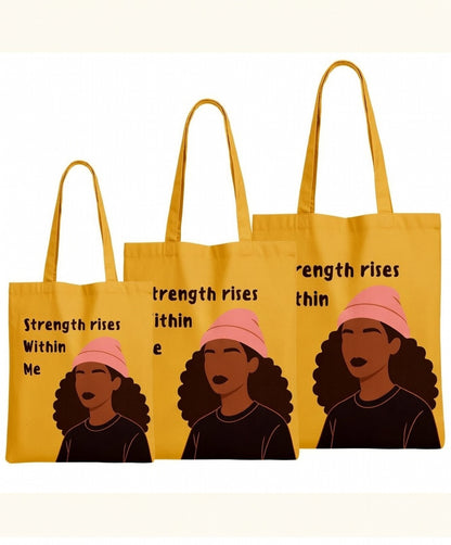 Strength Rises Within Her Tote Bag