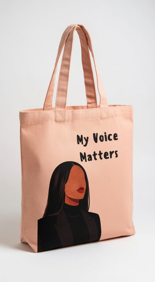 My Voice Matters Carry-All Tote Bag (wide Base)