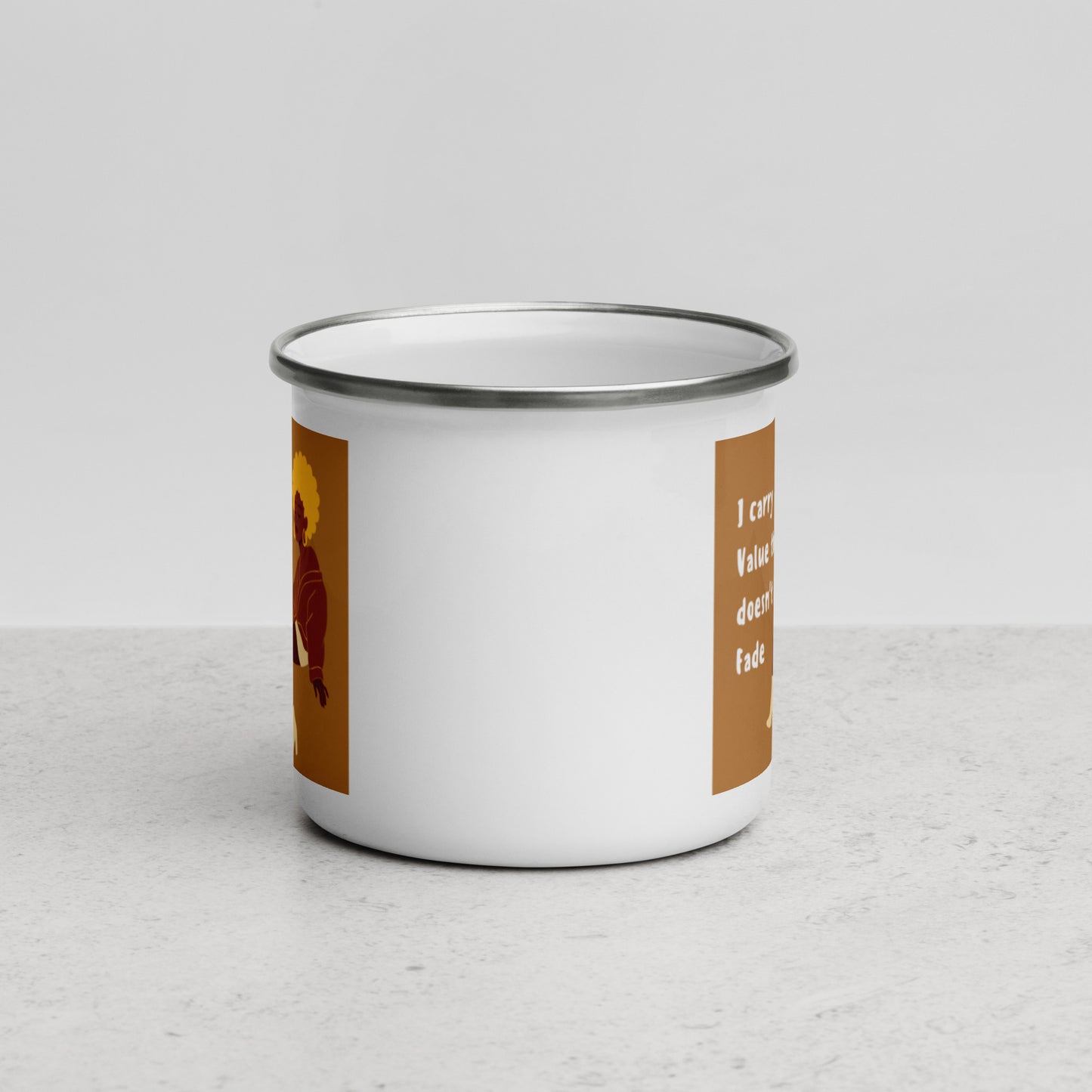 Carry Value Affirmation Enamel Mug