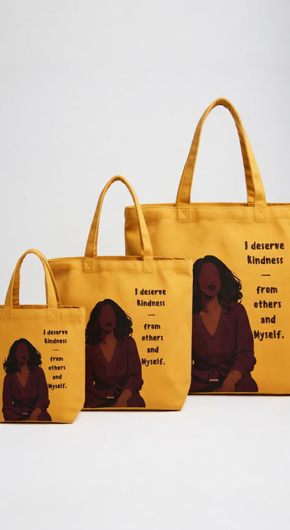 I Deserve Kindness Carry-All Tote Bag v2 (wide Base)