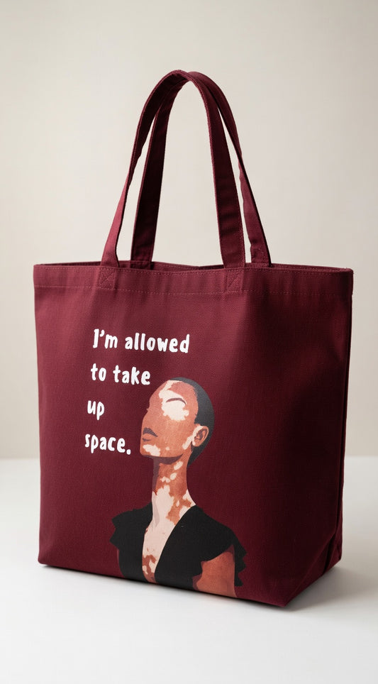I'm Allowed to take up space Carry-All Tote Bag v2 (wide Base)