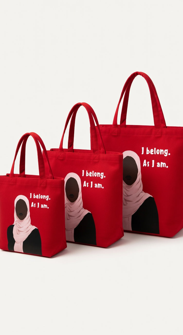 I belong as I am Carry-All Tote Bag (wide Base)