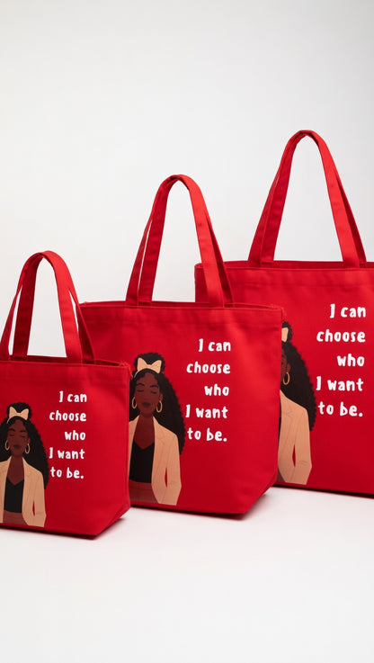 I can Choose who I want to be Carry-All Tote Bag (wide Base)