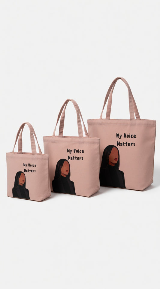 My Voice Matters Carry-All Tote Bag (wide Base)