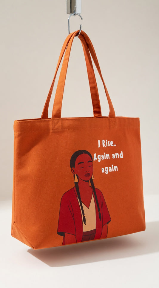 I Rise again and again Carry-All Tote Bag (wide Base)
