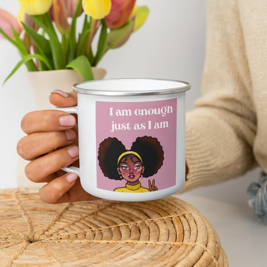 I am Enough Affirmation Enamel Mug